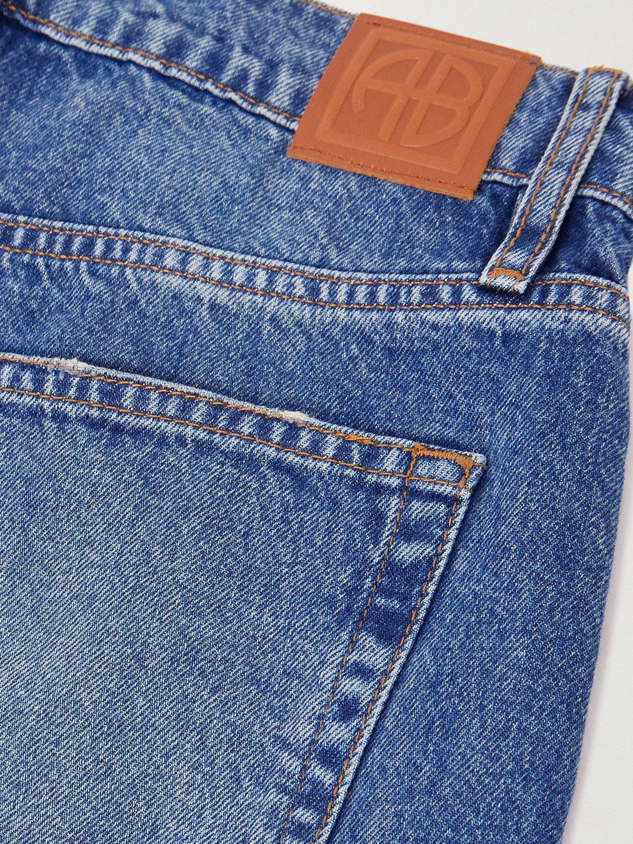 Anine Bing Gavin High-rise Wide-leg Jeans In Blue