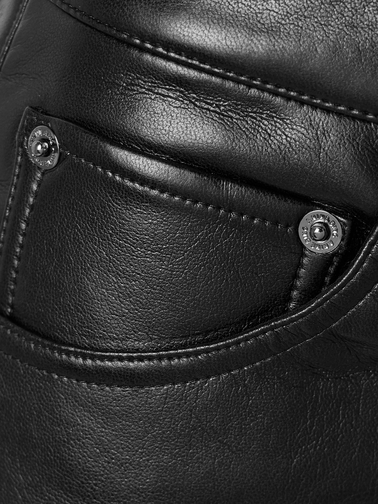 Anine Bing Manon Leather Wide-leg Pants In Black