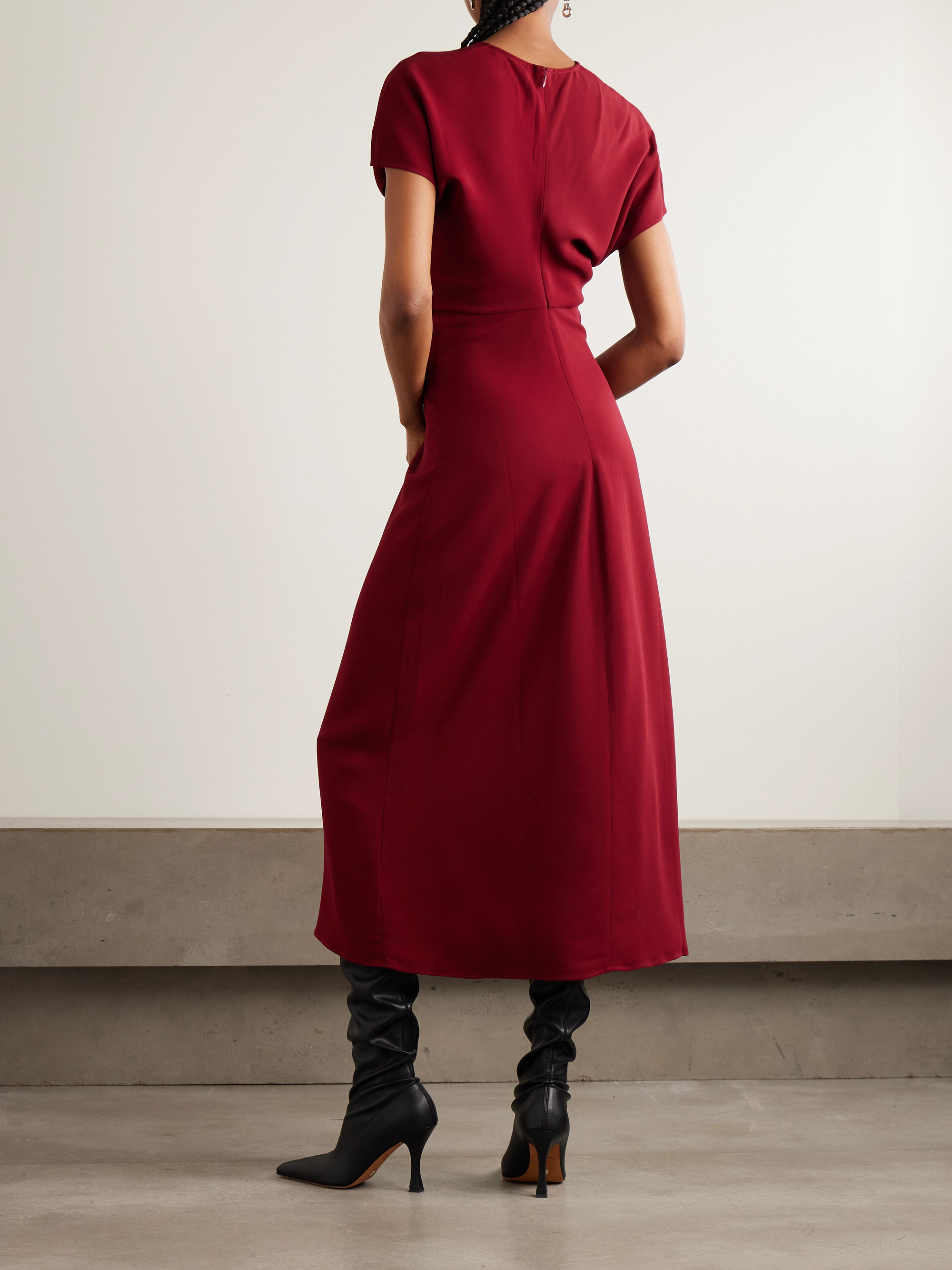 ANINE BING Zadig gathered crepe maxi dress thumbnail