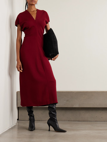 ANINE BING Zadig gathered crepe maxi dress