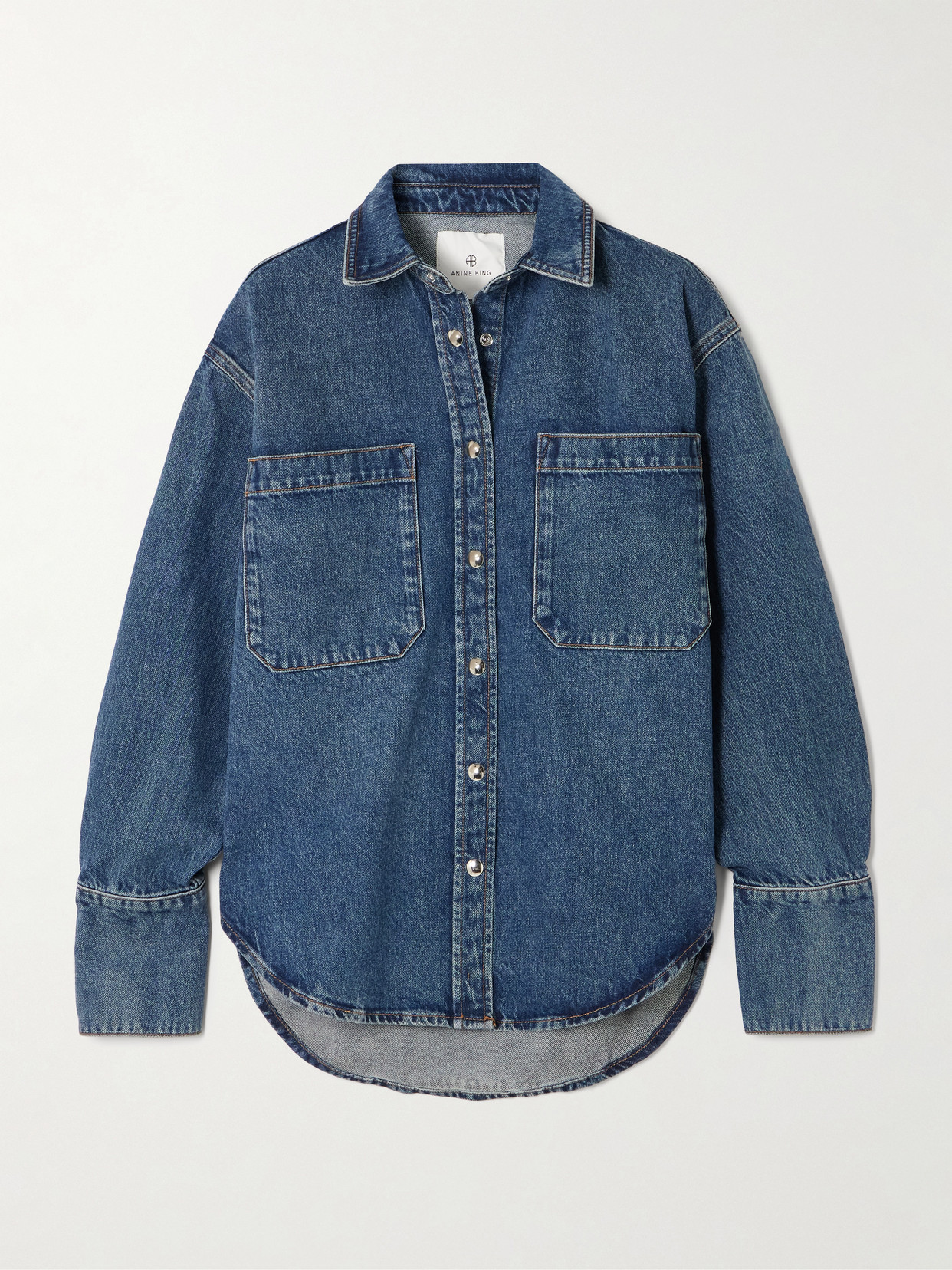 Anine Bing Dante Denim Jacket In Blue