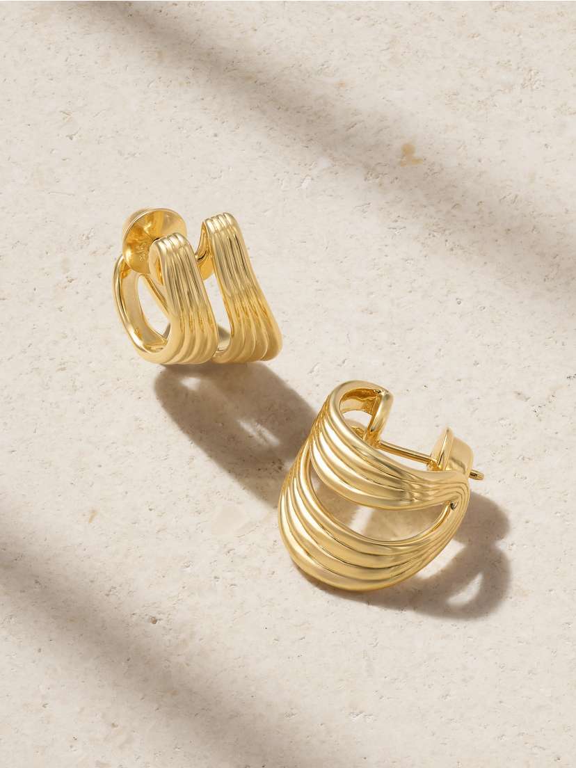 Fernando Jorge Stream Lines 18-karat Gold Hoop Earrings