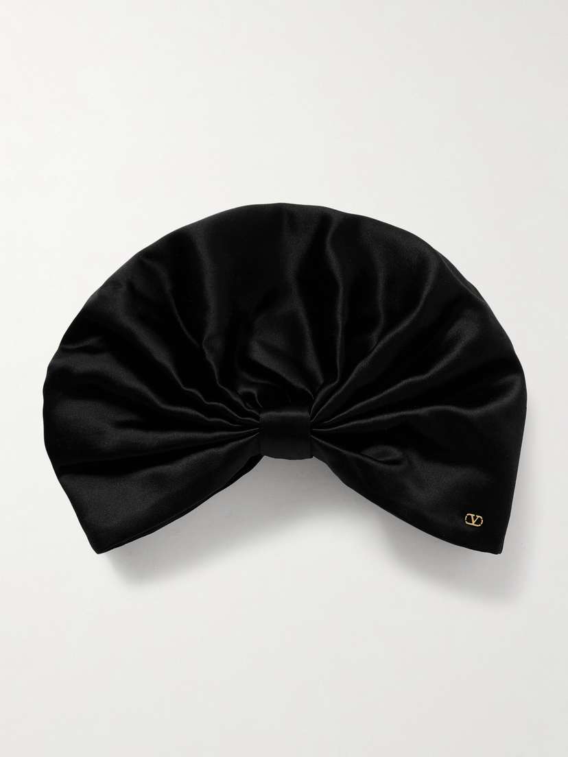 Valentino Garavani Gathered Silk-satin Head Scarf