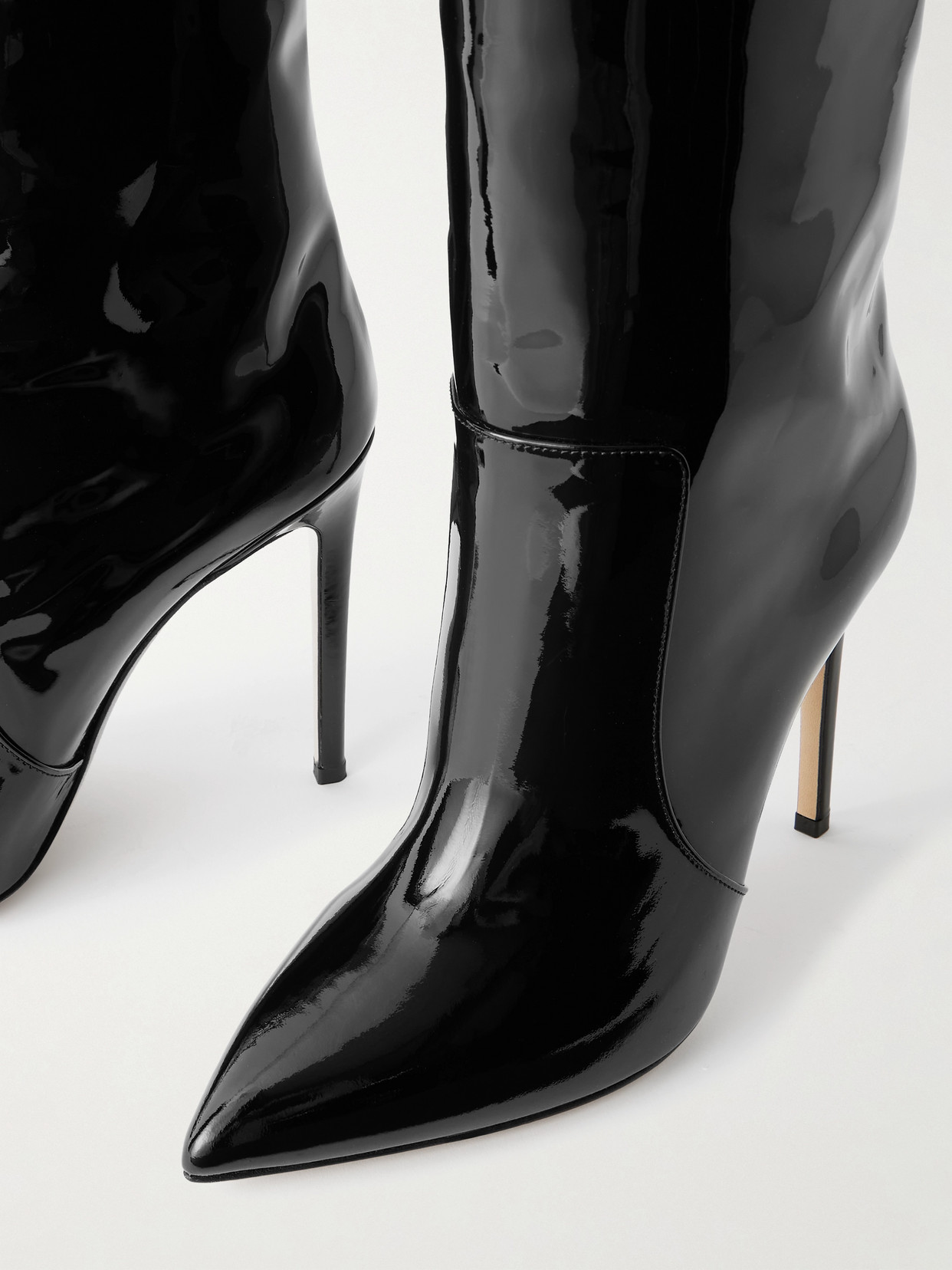 105 Patent-Leather Knee Boots