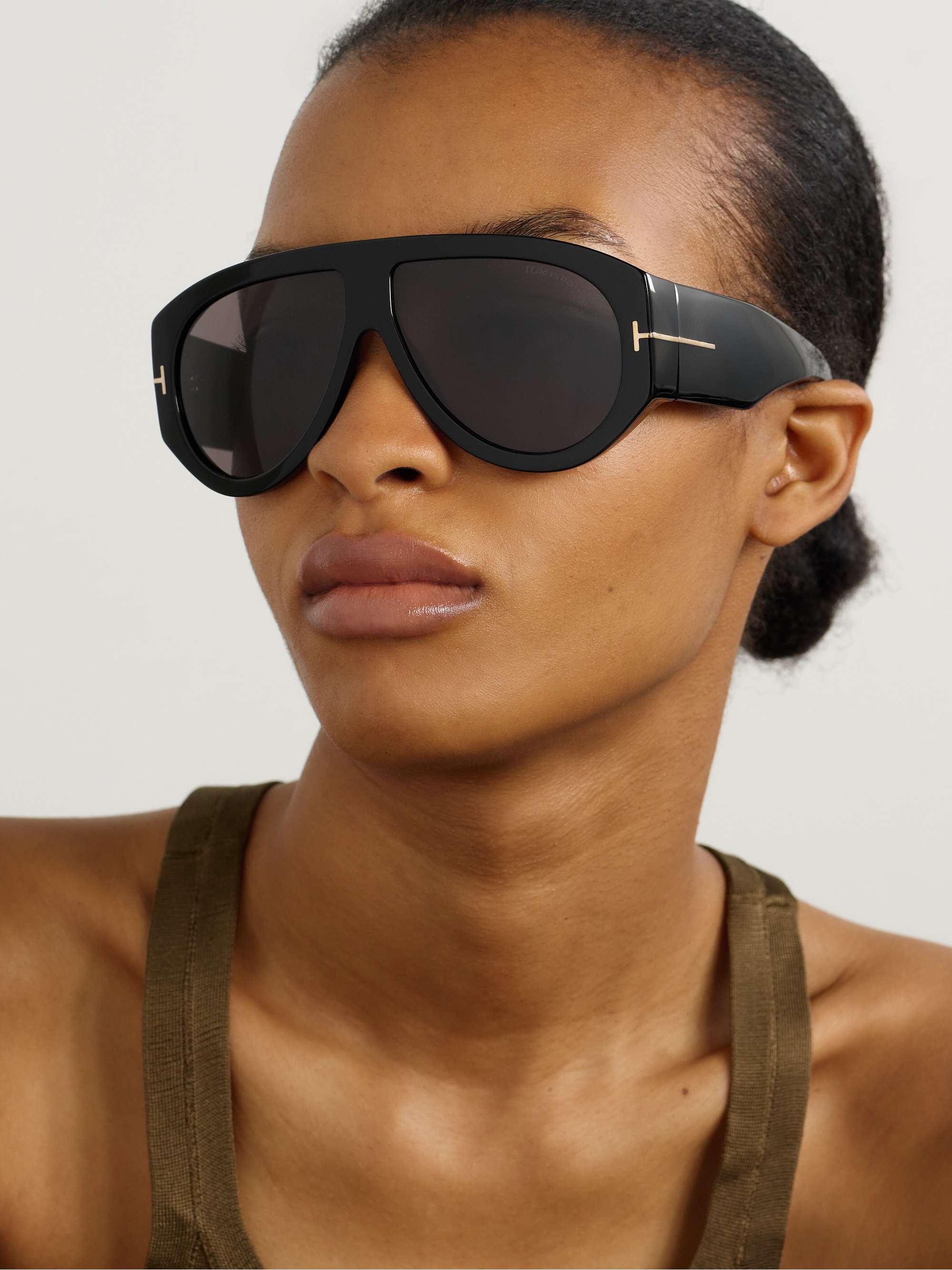 TOM FORD EYEWEAR Bronson D-frame tortoiseshell acetate sunglasses