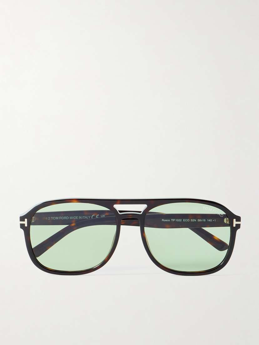 Tom Ford Rosco Aviator-style Tortoiseshell Acetate Sunglasses