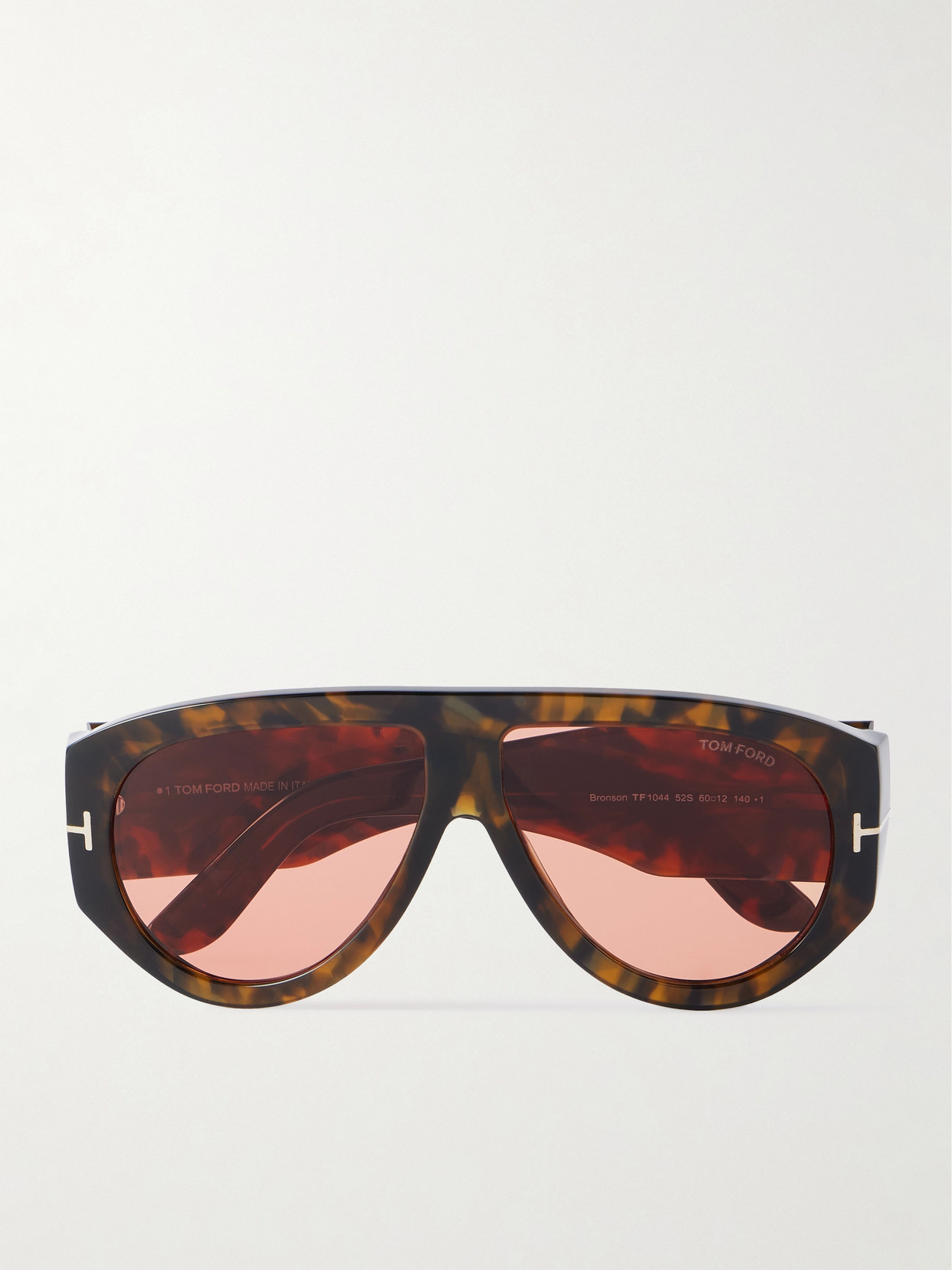 Tom Ford Bronson Aviator-style Tortoiseshell Acetate Sunglasses In Brown