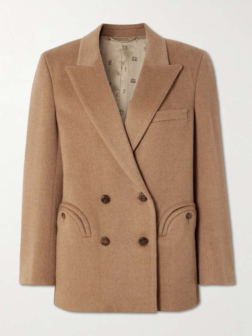 Blazé Milano Everynight Double-breasted Camel Hair Blazer