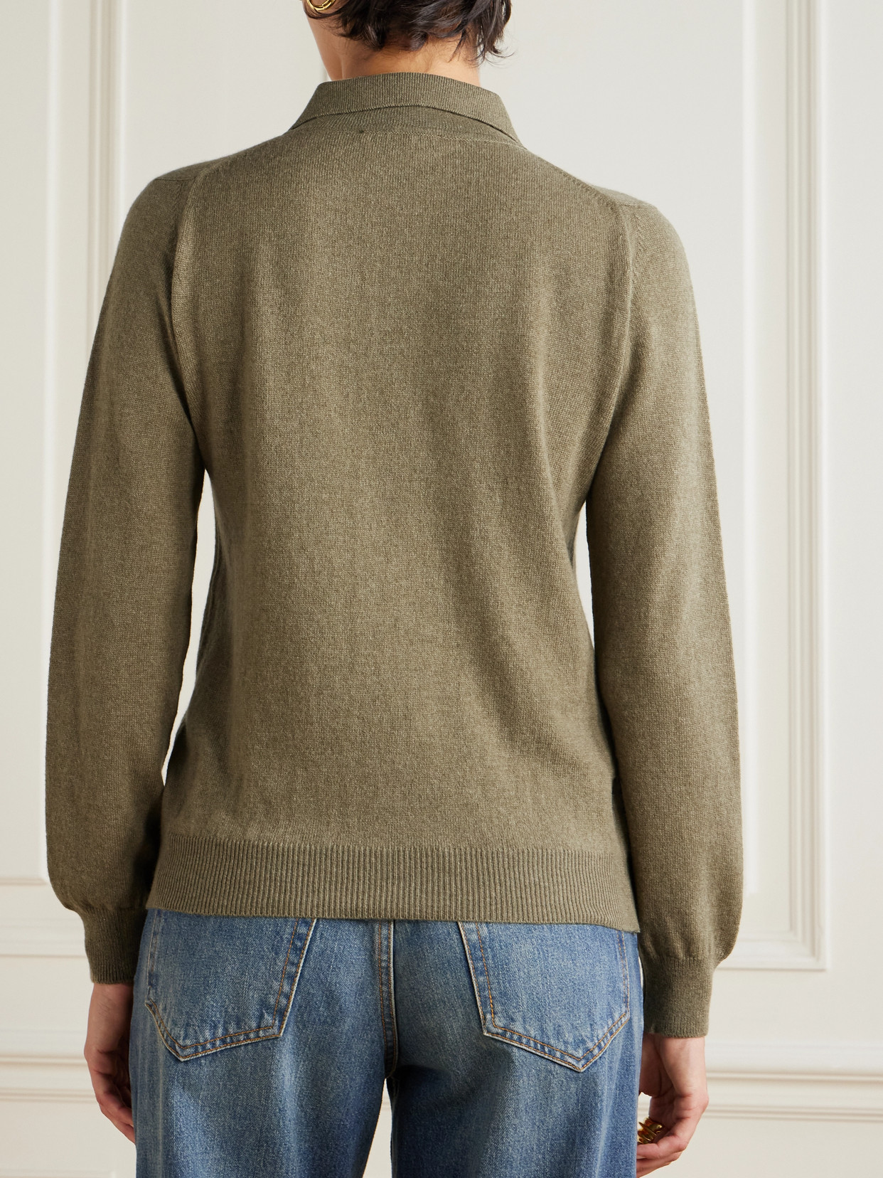 Blazé Milano Highland Wool And Cashmere-blend Polo Sweater In Green