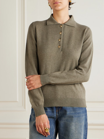 Blazé Milano Highland wool and cashmere-blend polo sweater