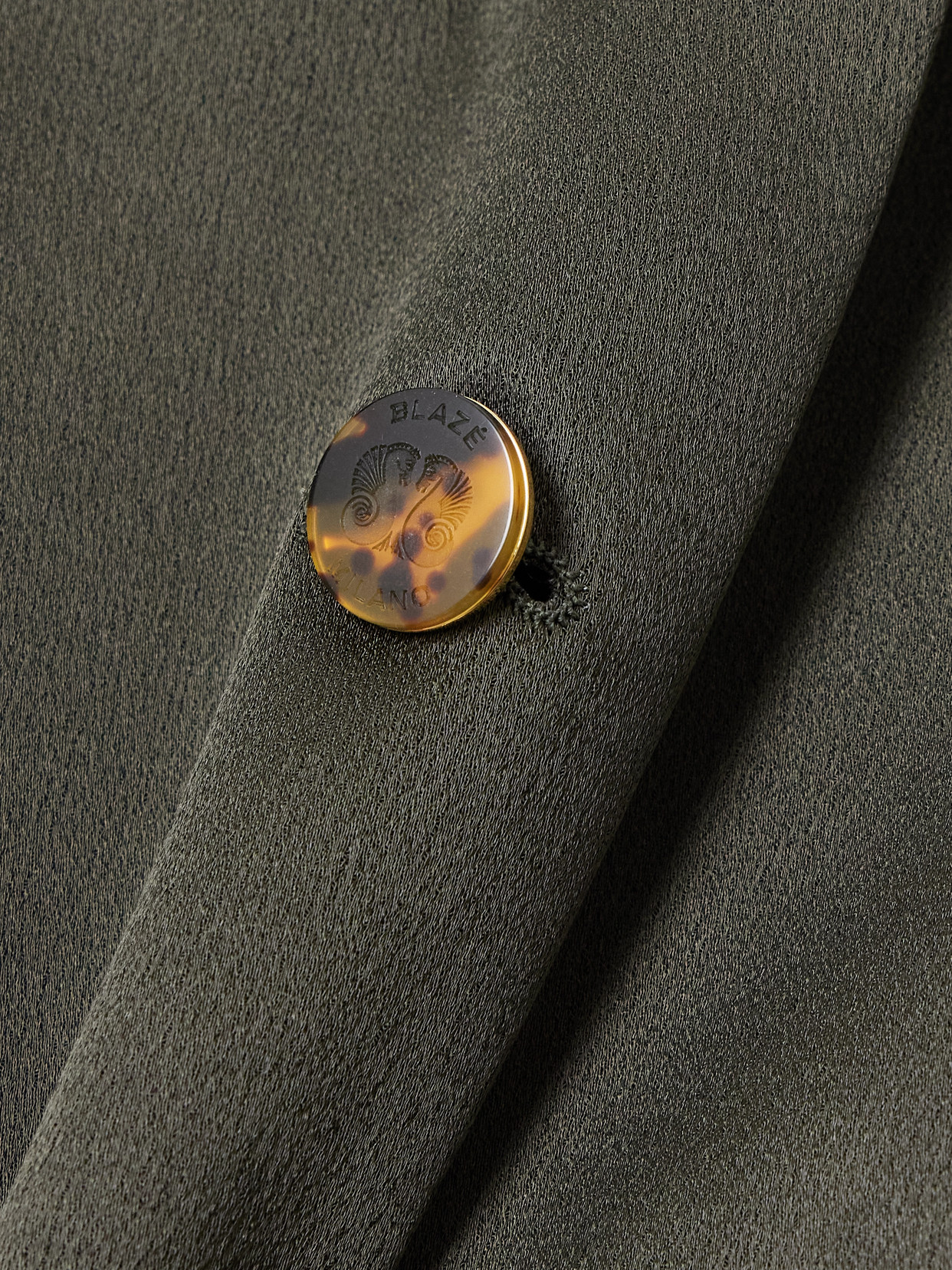 Blazé Milano Novalis Shamo Satin Jacket In Green
