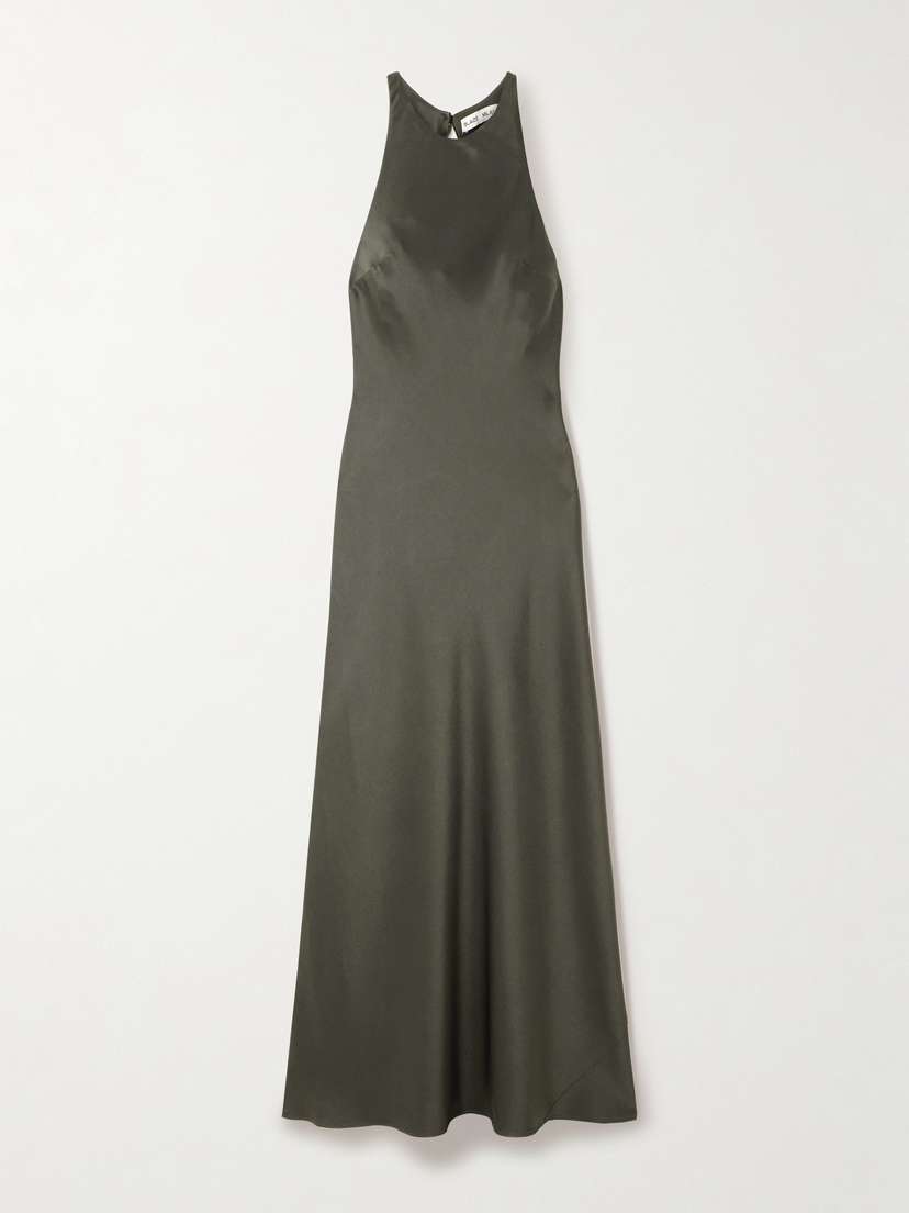 Blazé Milano Skyros Satin Midi Dress