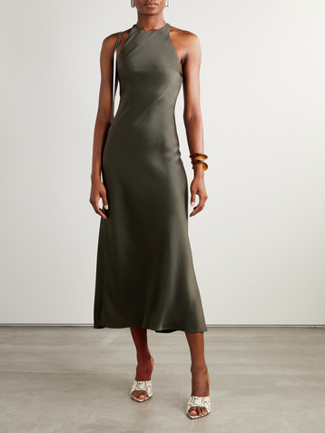 Blazé Milano Skyros satin midi dress