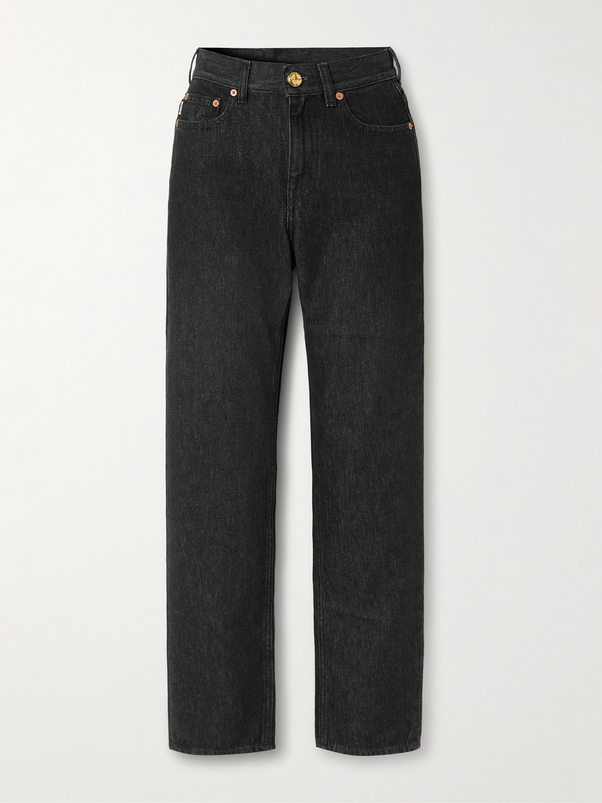 Blazé Milano Clapotis Paso High-rise Straight-leg Jeans In Black