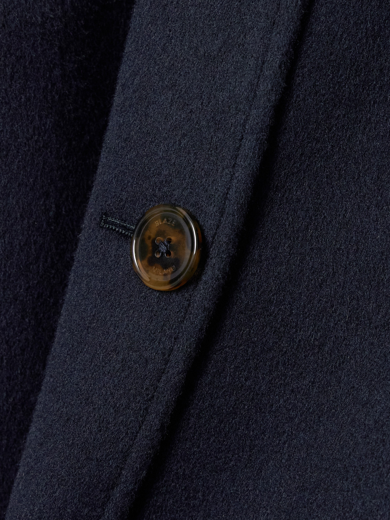 Blazé Milano Joyme Heck Wool And Cashmere-blend Coat In Blue