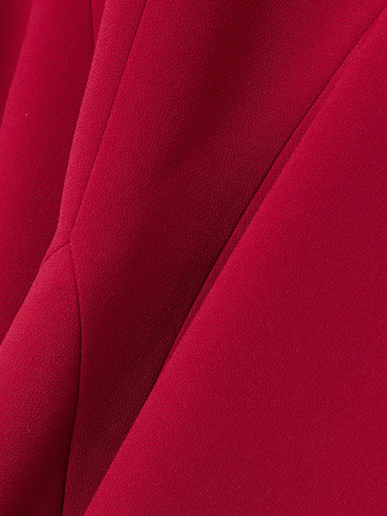 Carolina Herrera Pleated Paneled Crepe Midi Dress In Red