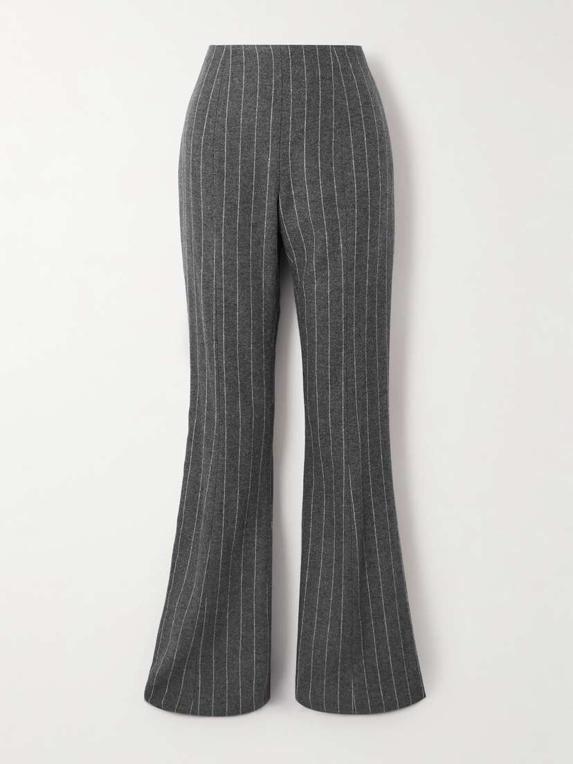 Carolina Herrera Pinstriped Twill Flared Pants