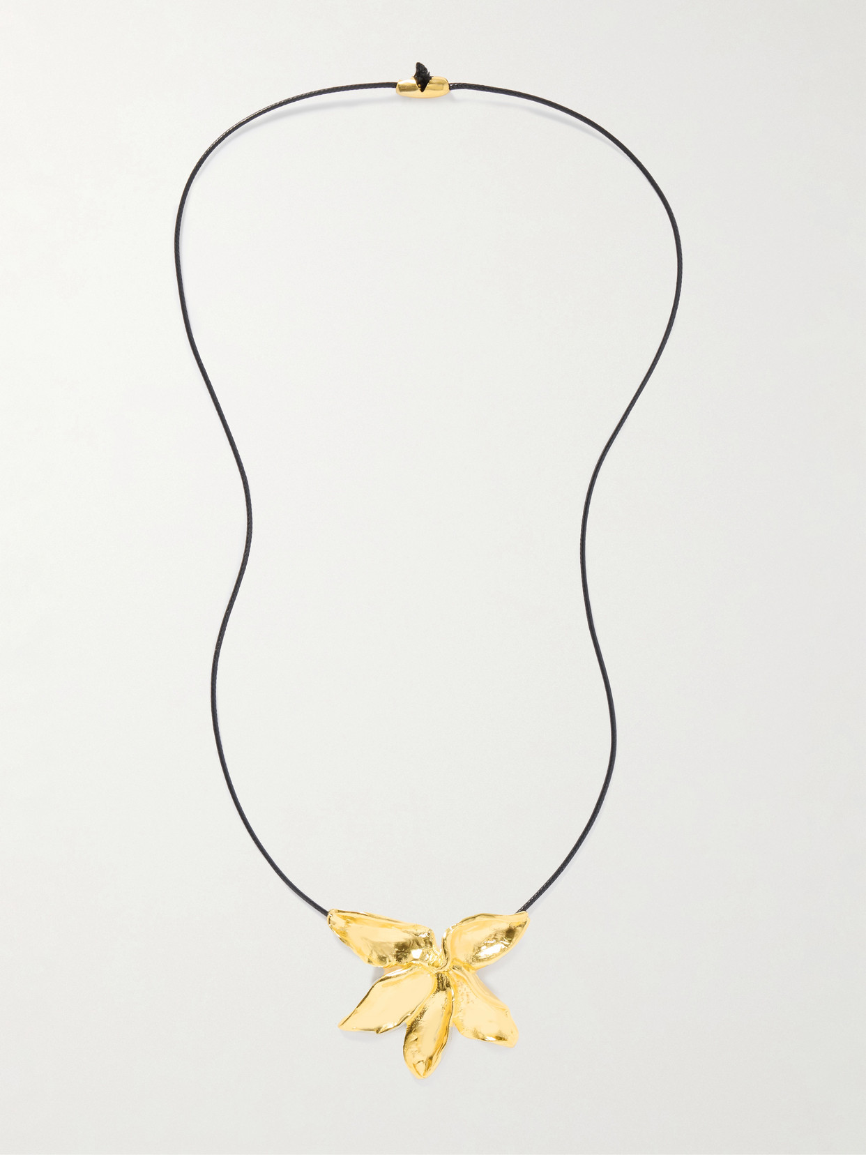 Ysso Frangipanier Gold-plated And Cord Necklace
