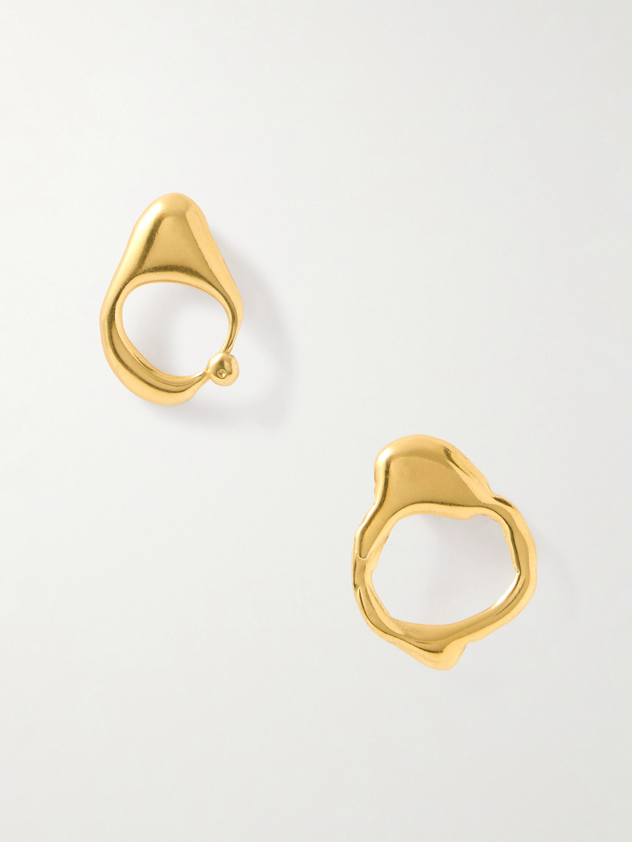 Ysso Droplet Mist Gold-plated Hoop Earrings