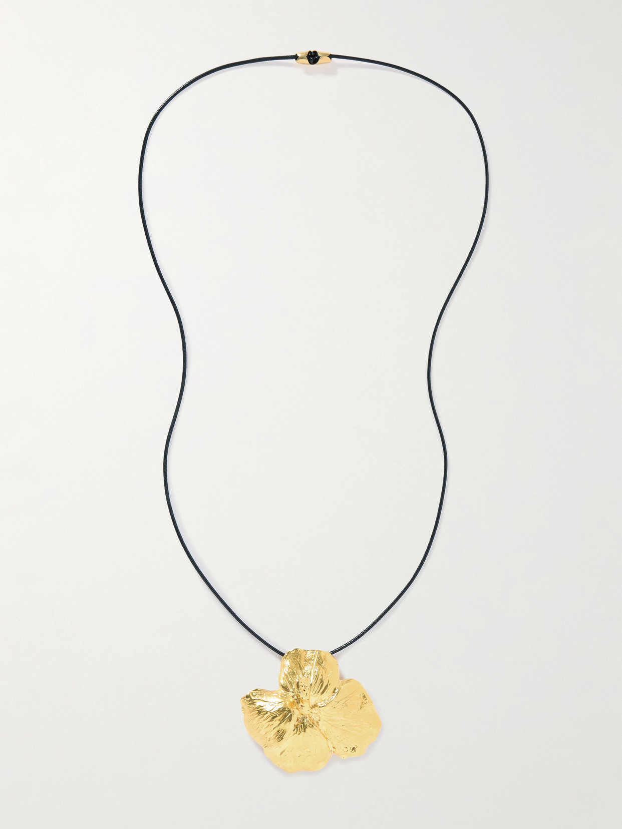 Ysso Hibiscus Gold-plated And Cord Necklace