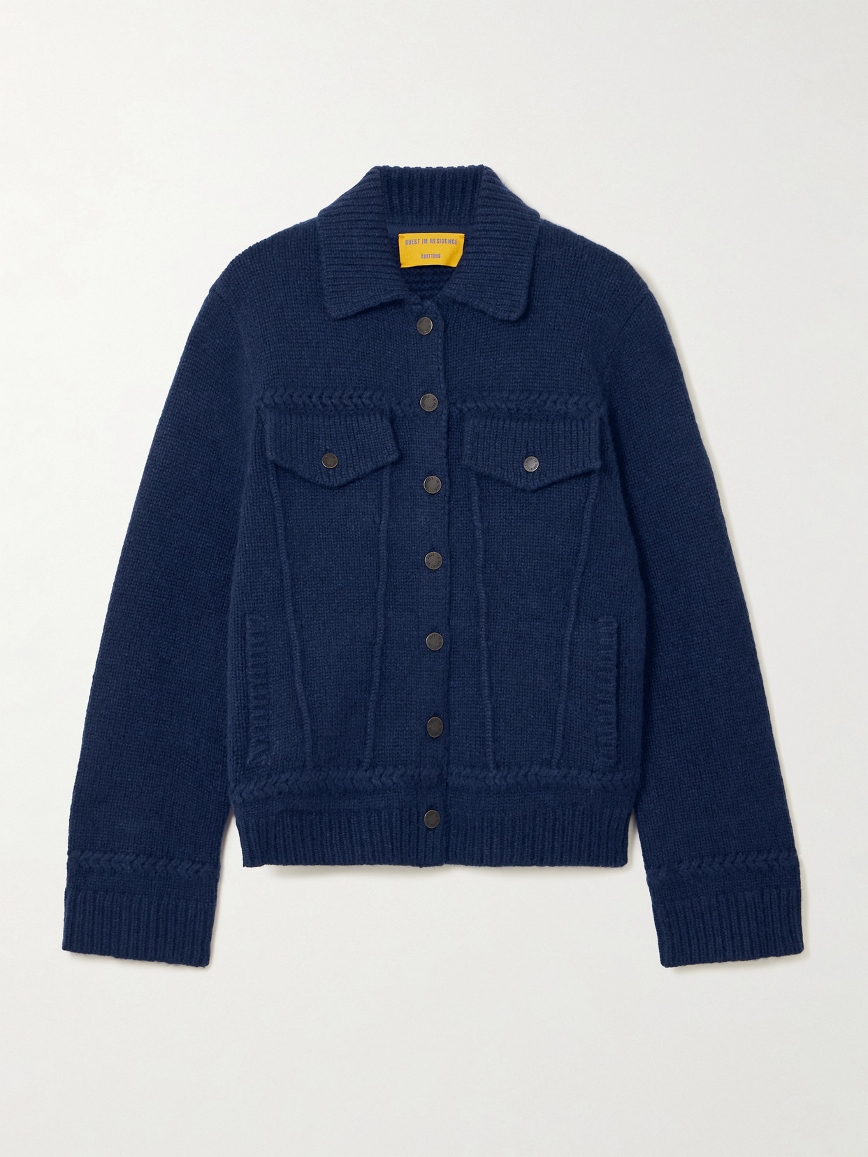 Guest In Residence Cashmere And Wool-blend Jacket In Blue