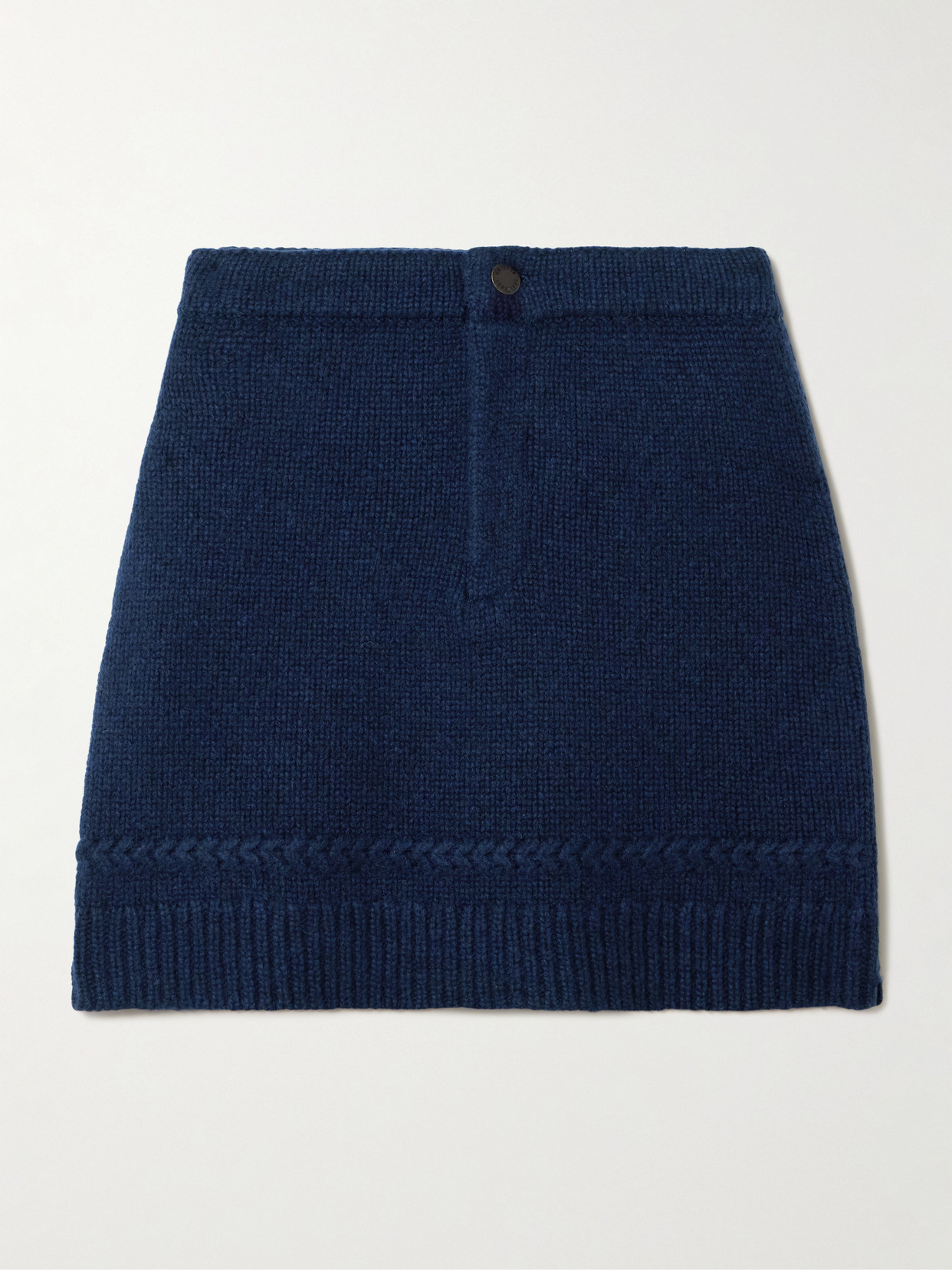 Guest In Residence Cashmere And Wool-blend Mini Skirt In Blue
