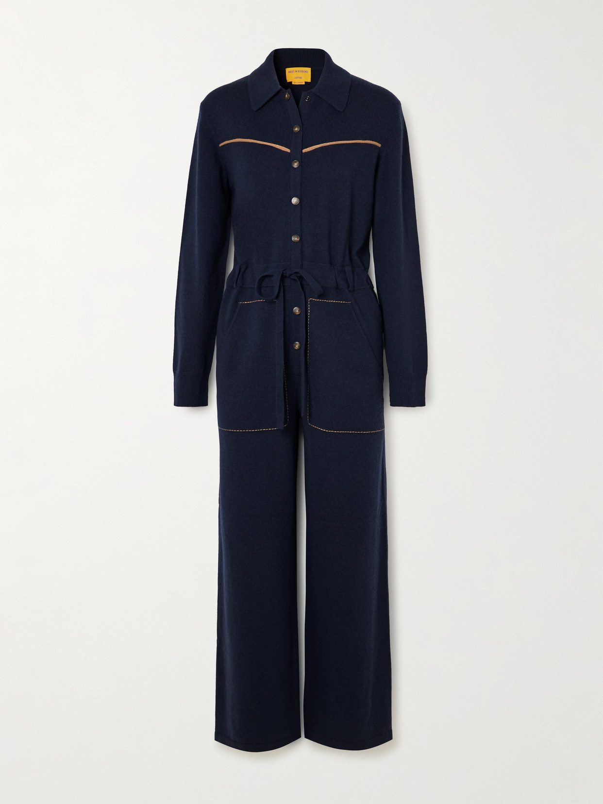 Guest In Residence Western Everywear Cashmere Jumpsuit In Blue