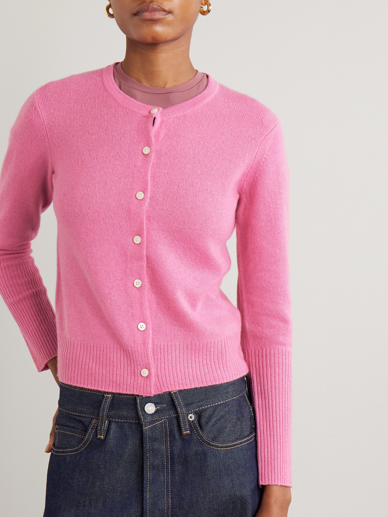 Guest In Residence Jane Cashmere Cardigan In Pink
