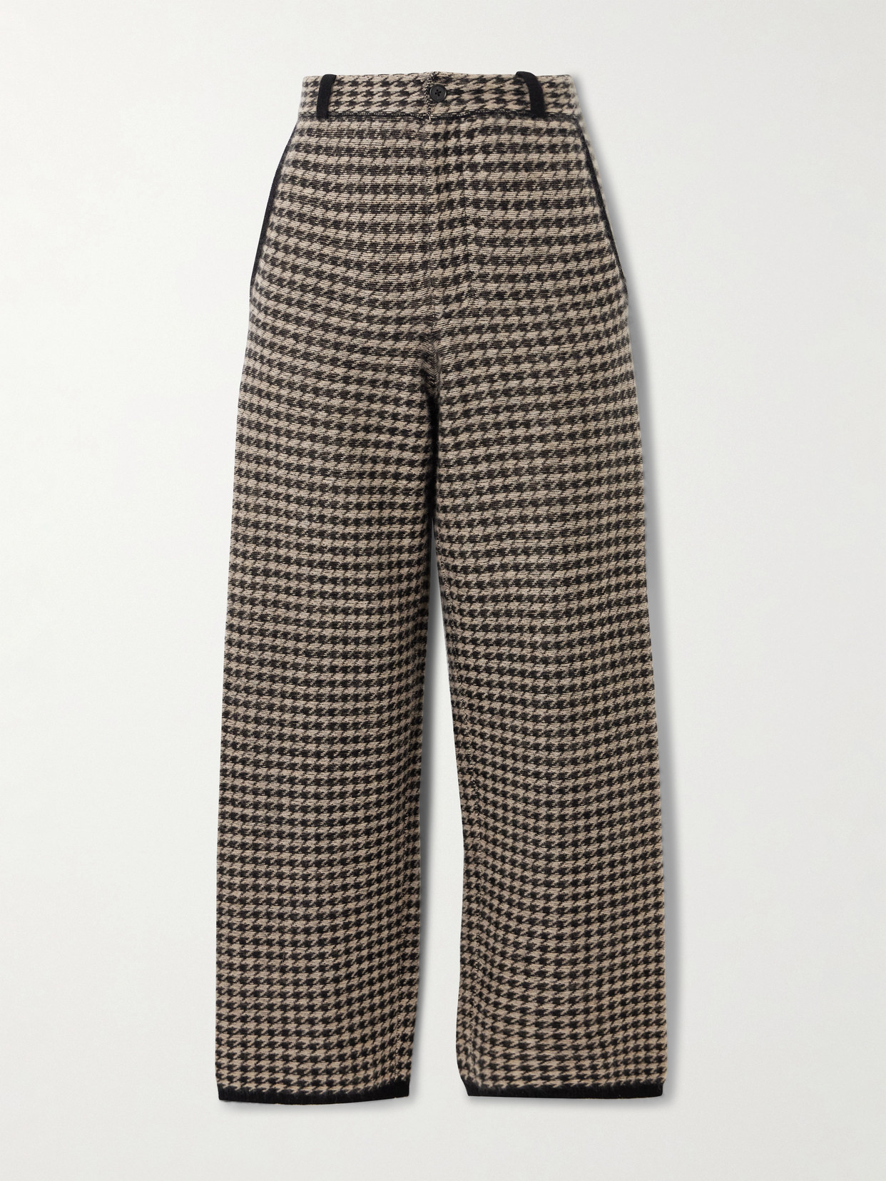 Guest In Residence Houndstooth Cashmere Pants In Multi