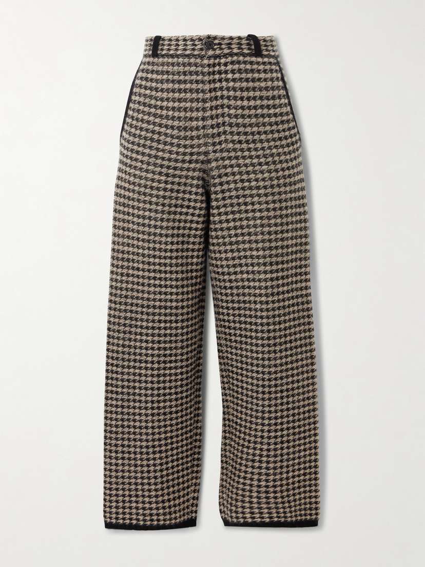 Guest In Residence Houndstooth Cashmere Pants