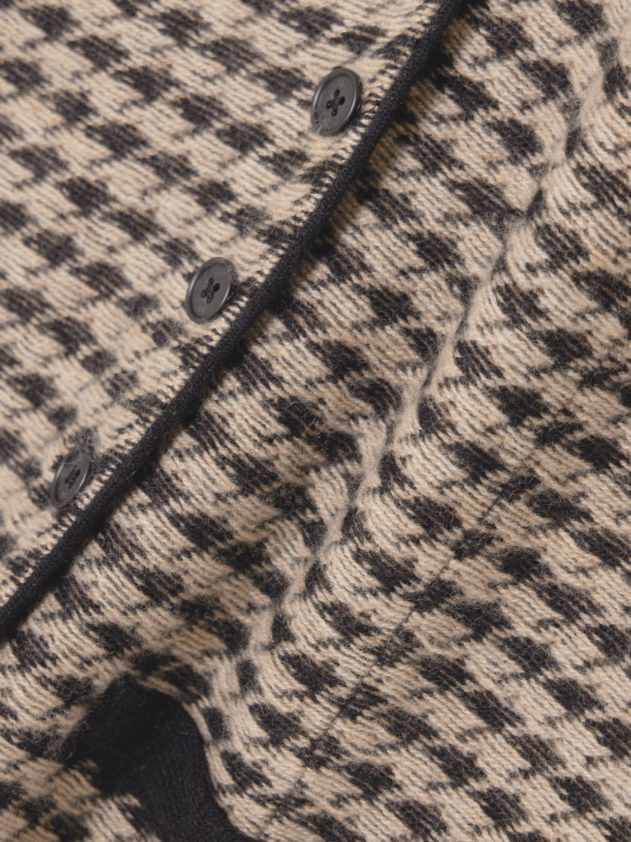 Guest In Residence Houndstooth Cashmere Vest In Brown