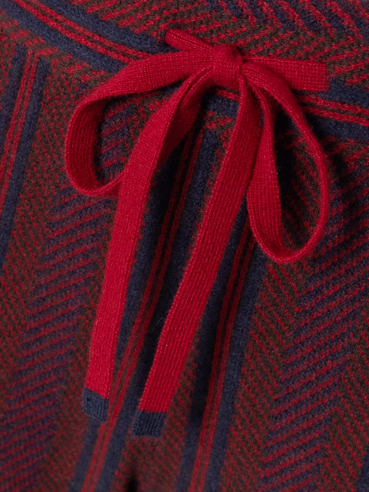 Guest In Residence Striped Cashmere Wide-leg Sweatpants In Red