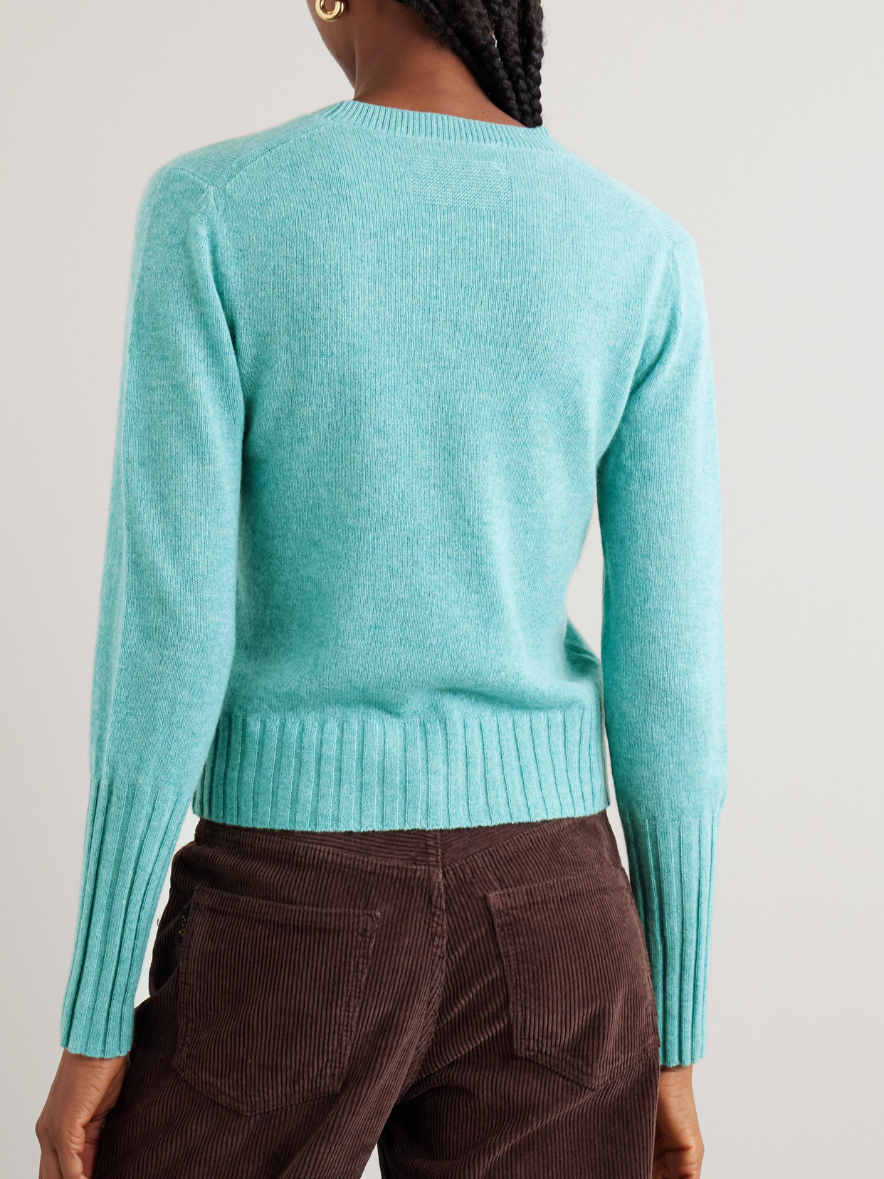 Guest In Residence Shrunken Cashmere Sweater In Blue