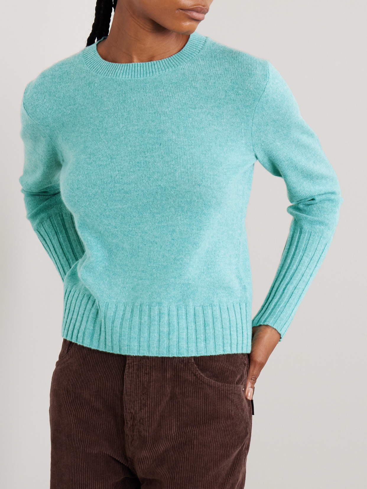 Guest In Residence Shrunken Cashmere Sweater In Blue
