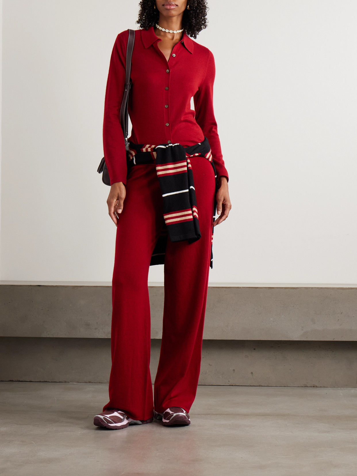 Guest In Residence Elle Cashmere Cardigan In Red