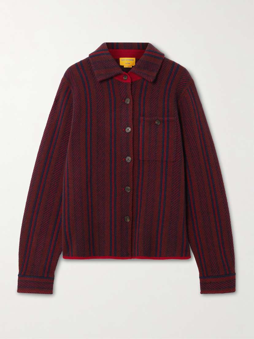 Guest In Residence Dylan Striped Cashmere Cardigan