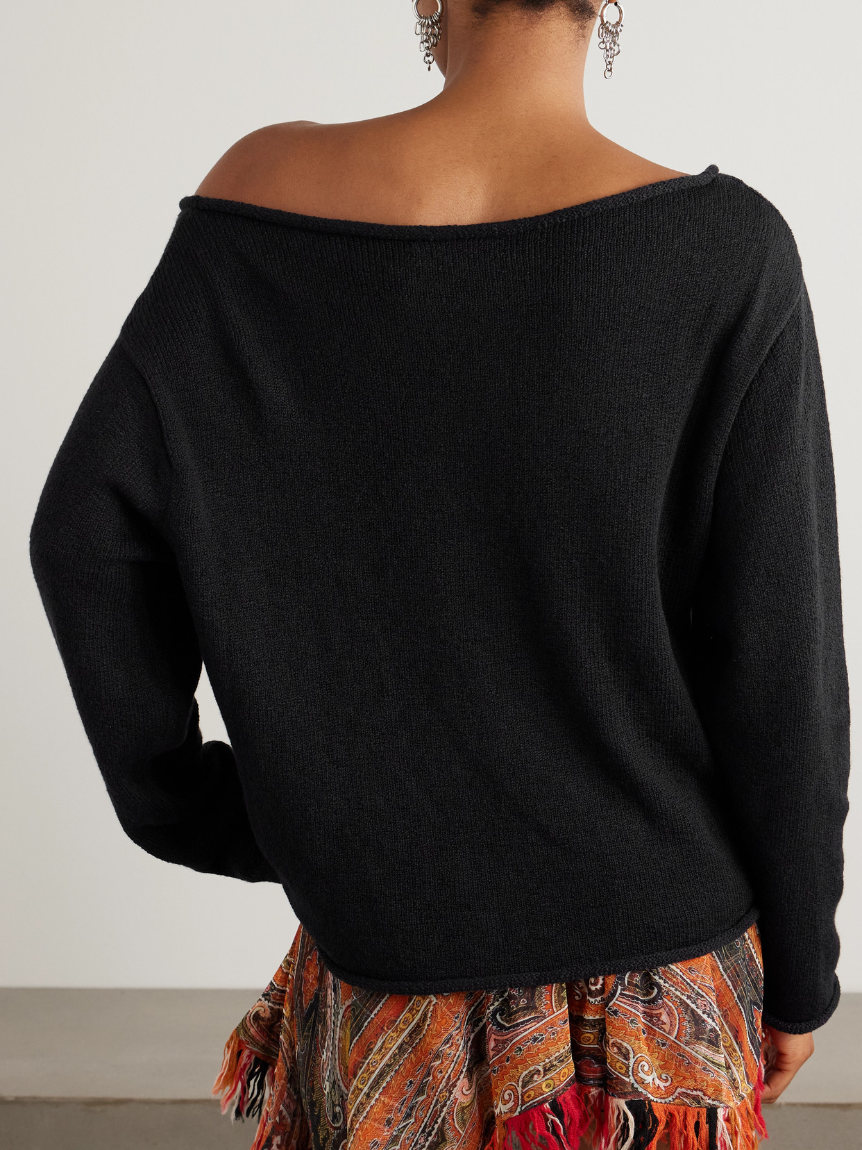 The Elder Statesman Nora Lite Oversized Cotton Sweater