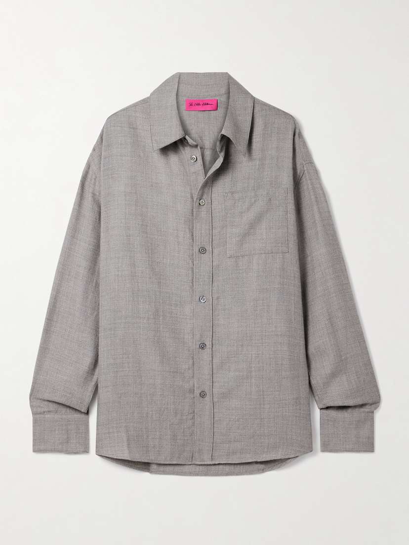The Elder Statesman Oversized Wool And Cashmere-blend Shirt