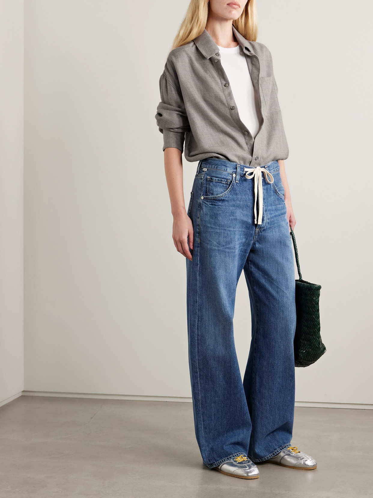 The Elder Statesman Oversized Wool And Cashmere-blend Shirt