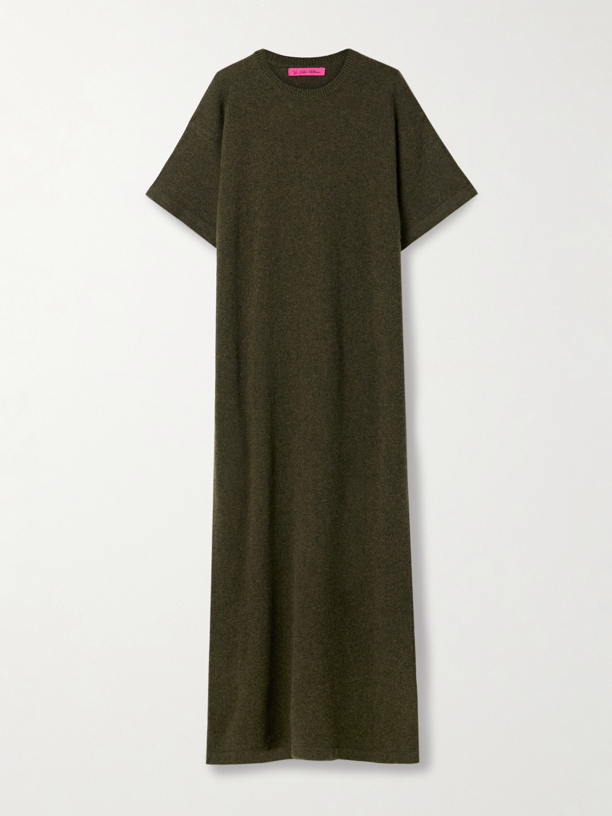 The Elder Statesman Cashmere Maxi Dress In Green