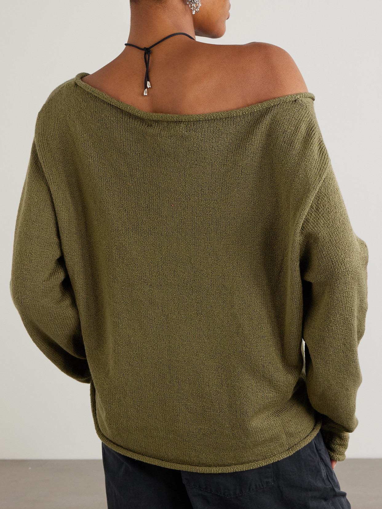The Elder Statesman Nora Lite Oversized Cotton Sweater