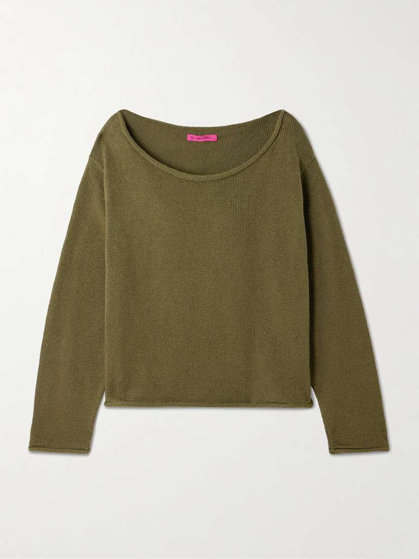 The Elder Statesman Nora Lite Oversized Cotton Sweater