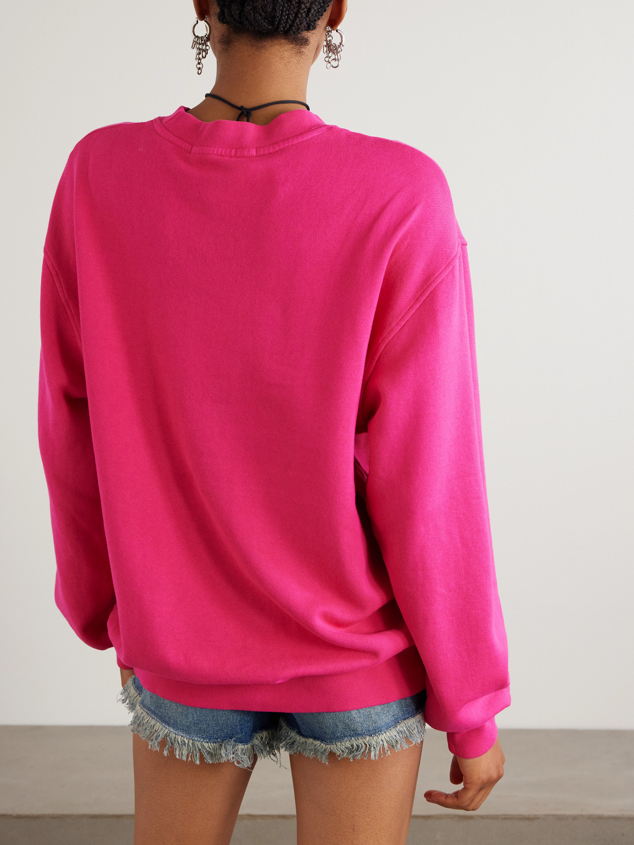 The Elder Statesman Embroidered Cotton-blend Jersey Sweatshirt