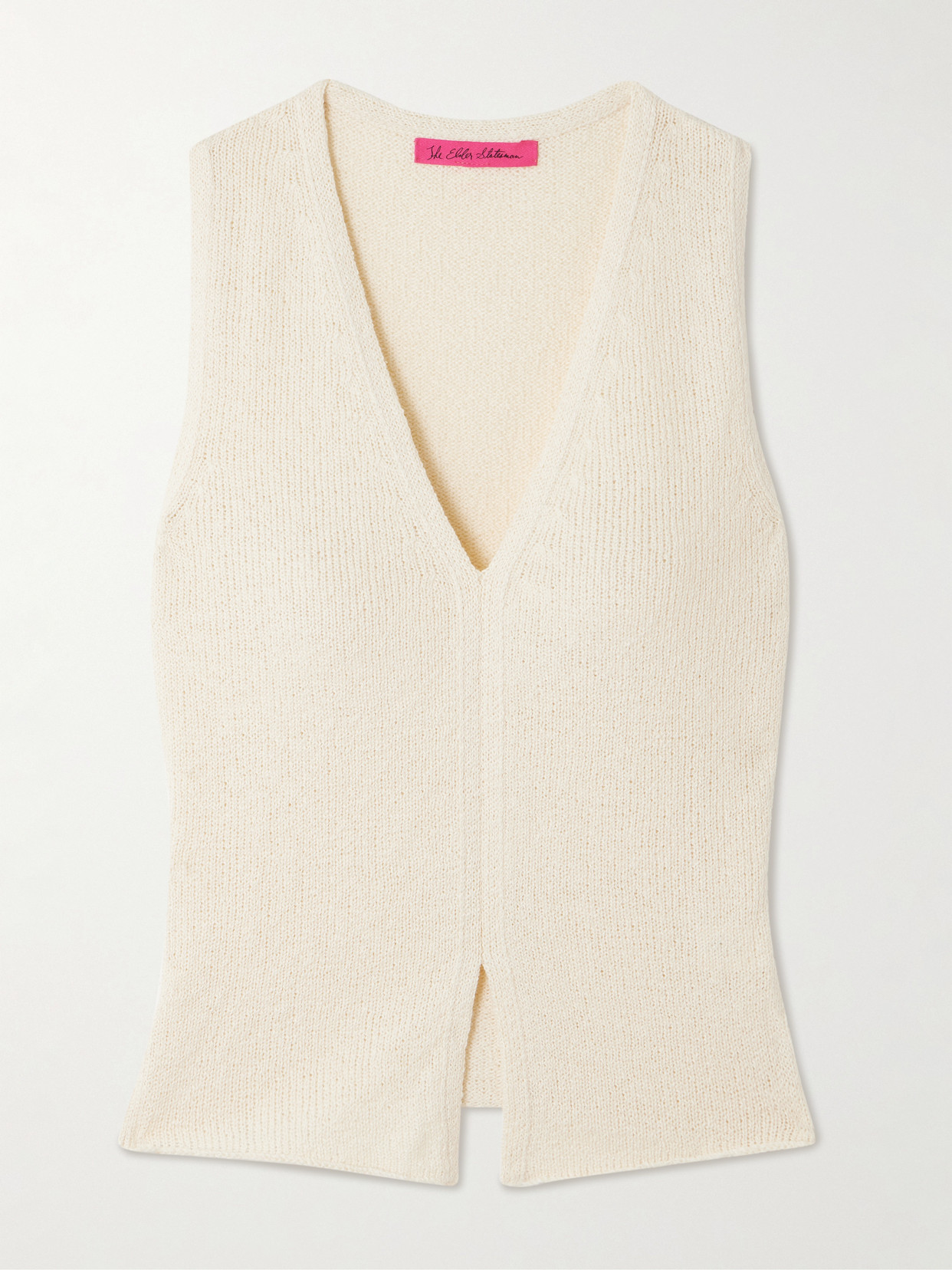 The Elder Statesman Nora Lite Ribbed Cotton Tank