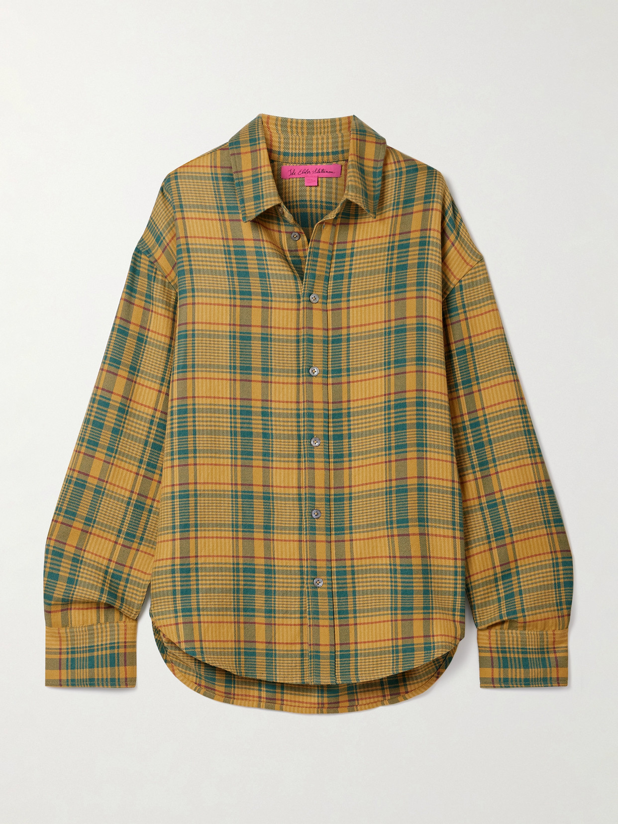 The Elder Statesman Checked Cashmere And Wool-blend Shirt In Multi
