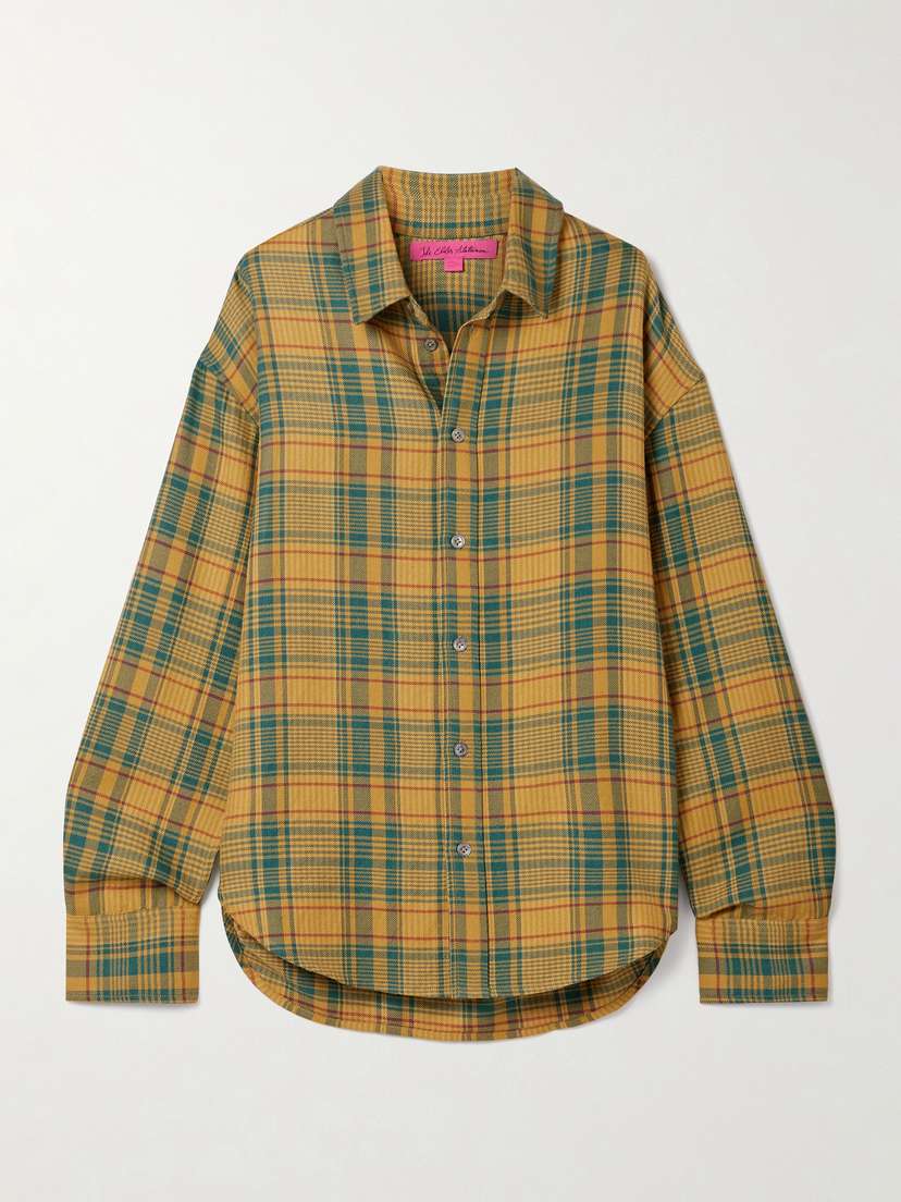 The Elder Statesman Checked Cashmere And Wool-blend Shirt
