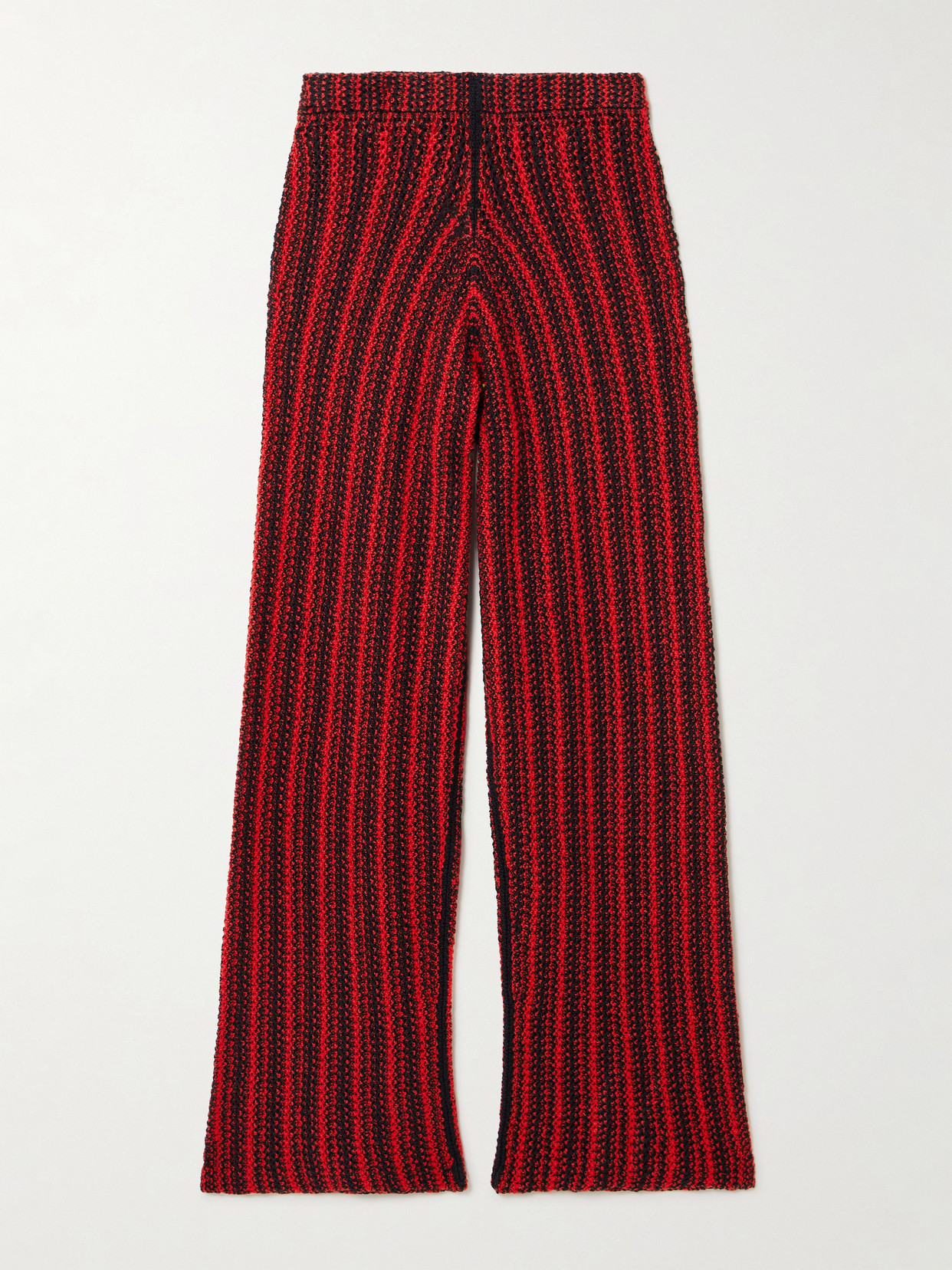 The Elder Statesman Nora Lite Open-knit Cotton Wide-leg Pants