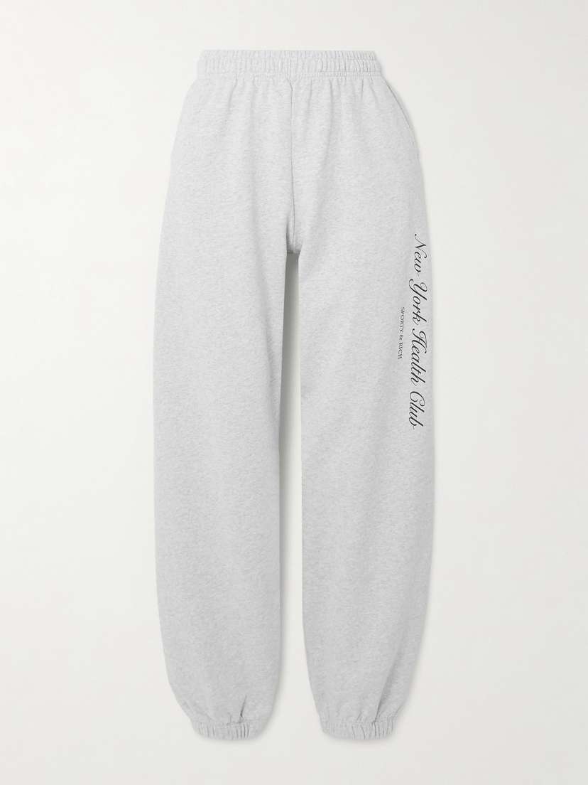 Sporty & Rich Printed Cotton-jersey Sweatpants