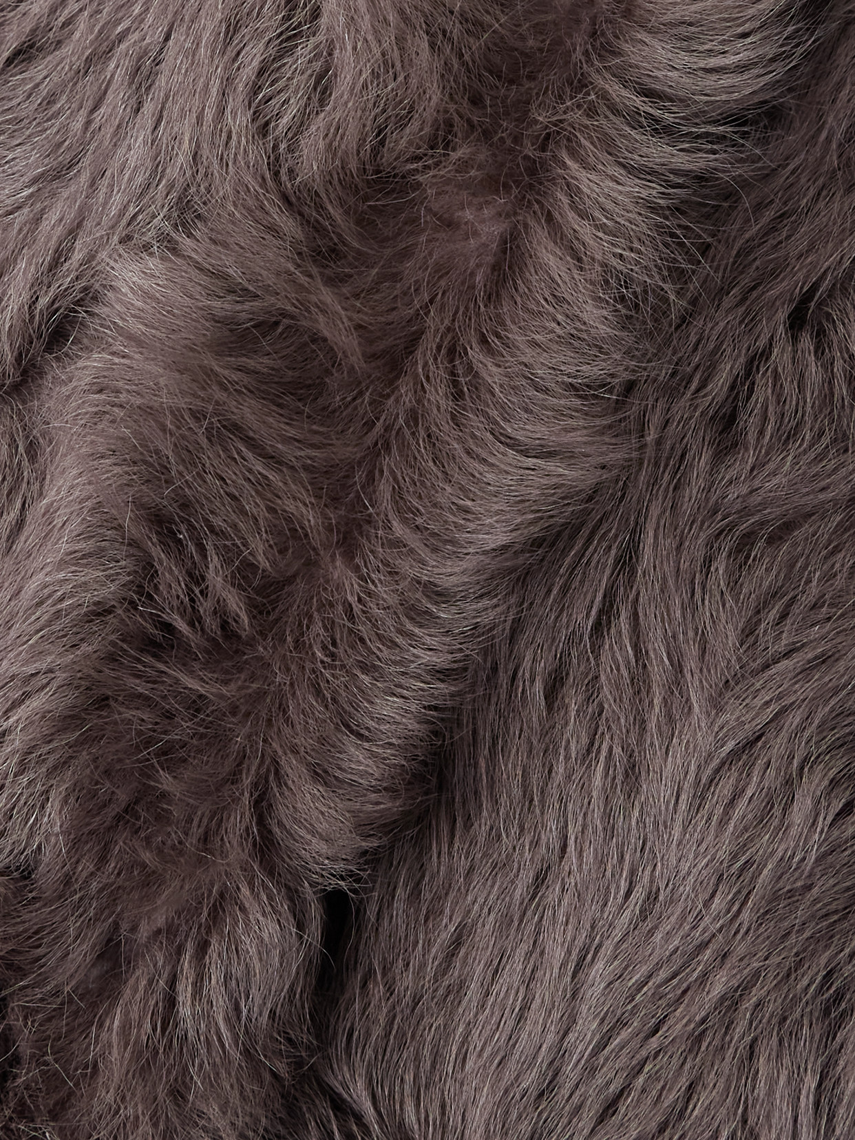 Leather-Trimmed Belted Plush Fabric Gilet