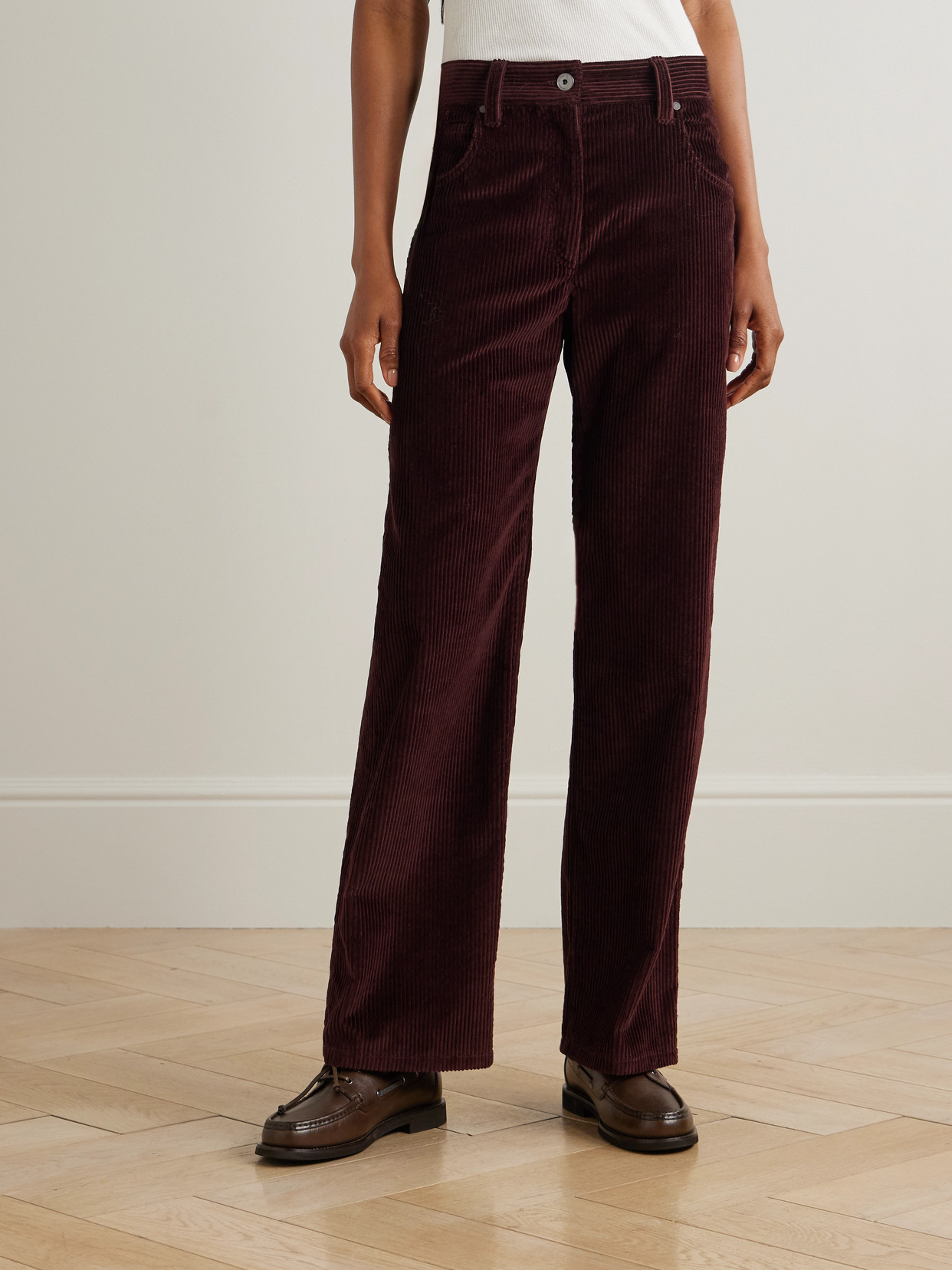 Brunello Cucinelli Cotton-corduroy Straight-leg Pants
